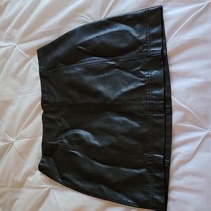 Faux Leather Mini Skirt